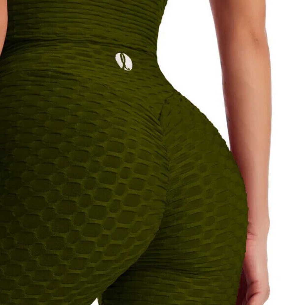 NEW Lyte Leggings GREEN Yoga Gym Tiktok Sexy Butt Lift High Waist Anti Cellulite